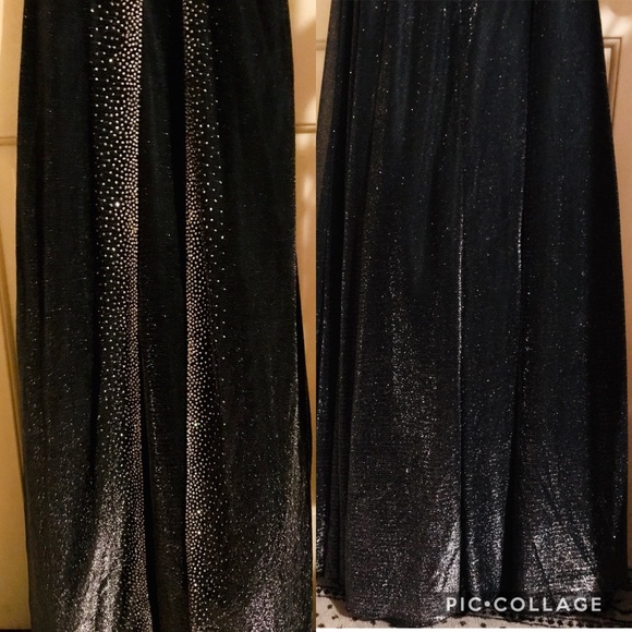 Jump Dresses & Skirts - NEW Black & Silver Sparkly Formal Gown Prom Dress